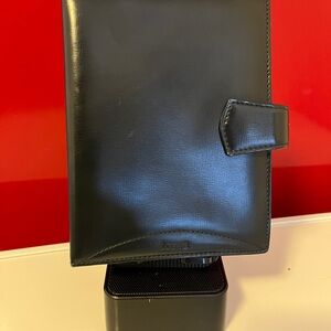 Loewe Black Leather Organizer Wallet